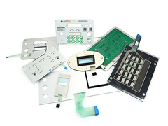 อลูมิเนียม Backer Pet Membrane Switch พร้อมขั้วต่อตัวเมีย